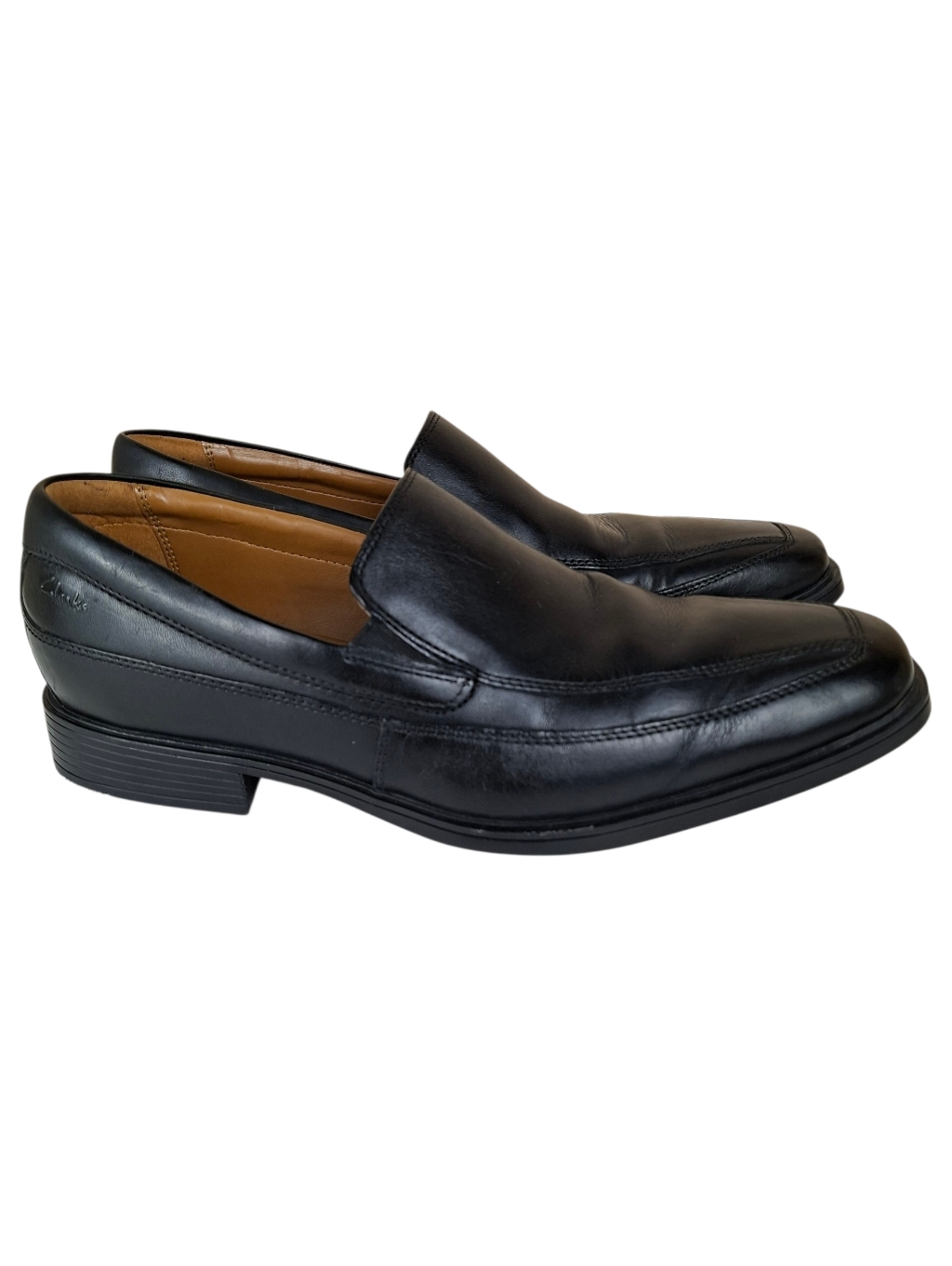 Clarks Men's Tilden Free Slip-On Loafer Size 10m Black Leather Shoes
